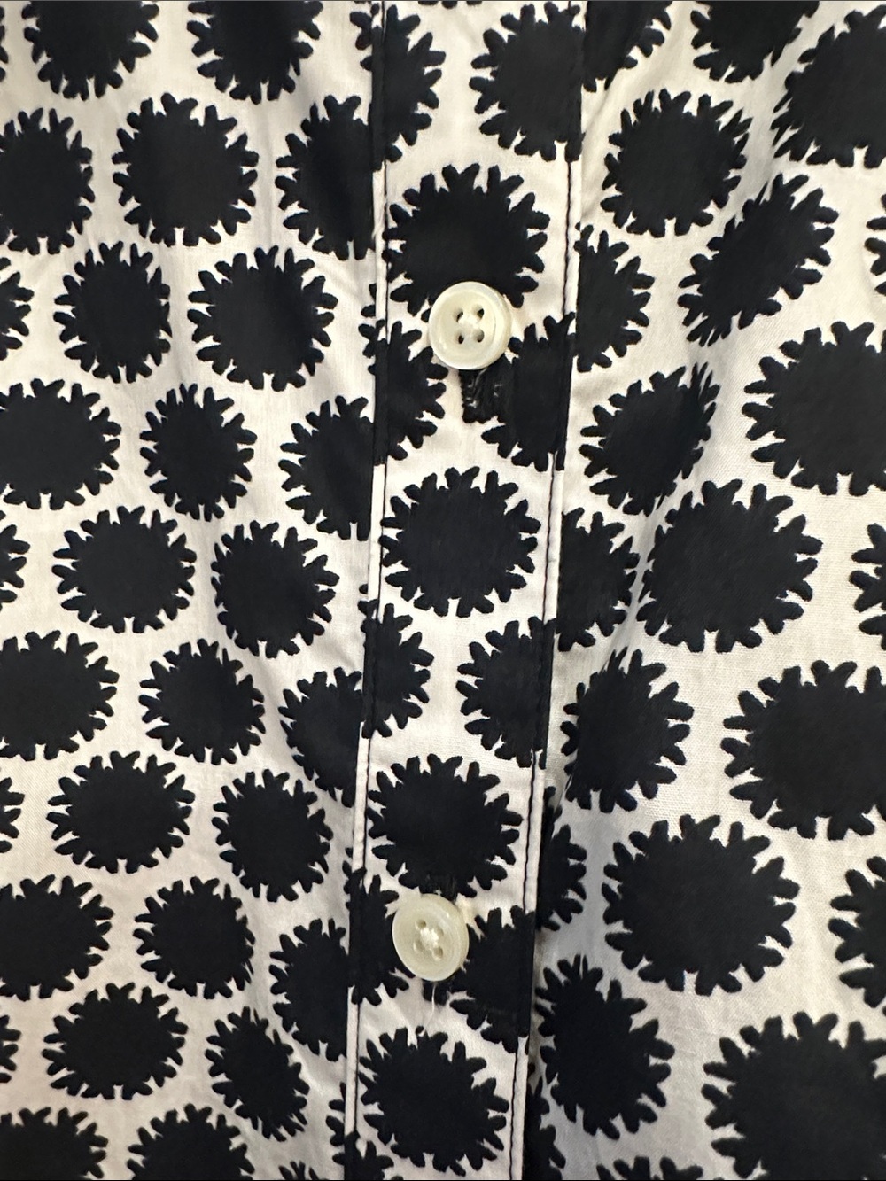 Talbots Black & White Polka Floral Shirtwaist Dress - Picture 3 of 4